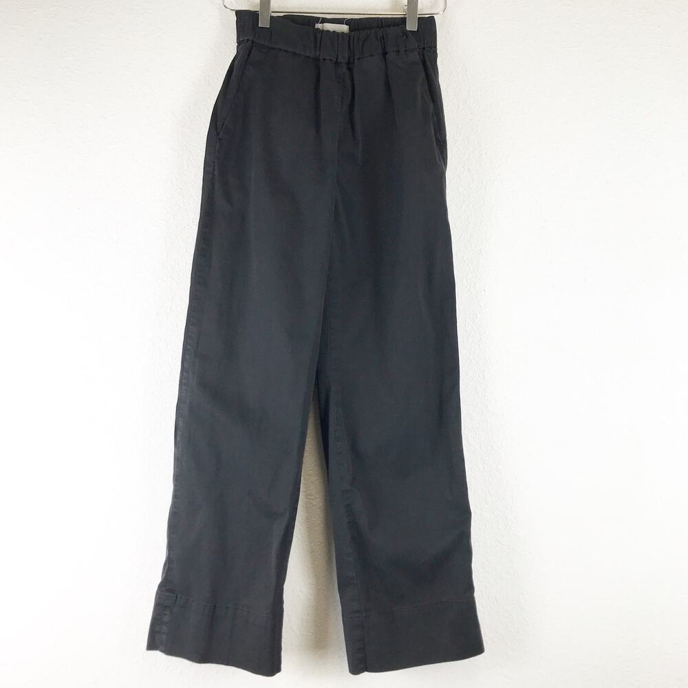 Everlane The Easy Pant Organic Cotton Pull-On Twill Pockets Straight Leg Size 2